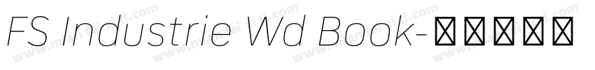 FS Industrie Wd Book字体转换